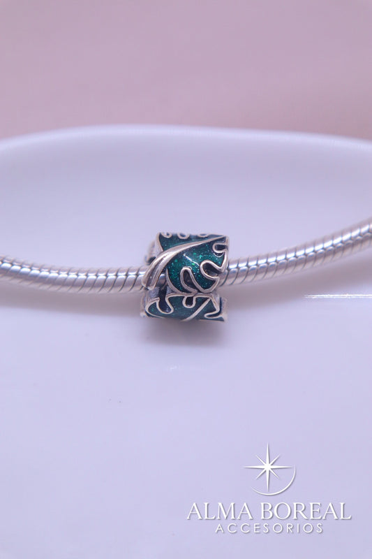 CHARMS HOJA TROPICAL PLATA LEY 925