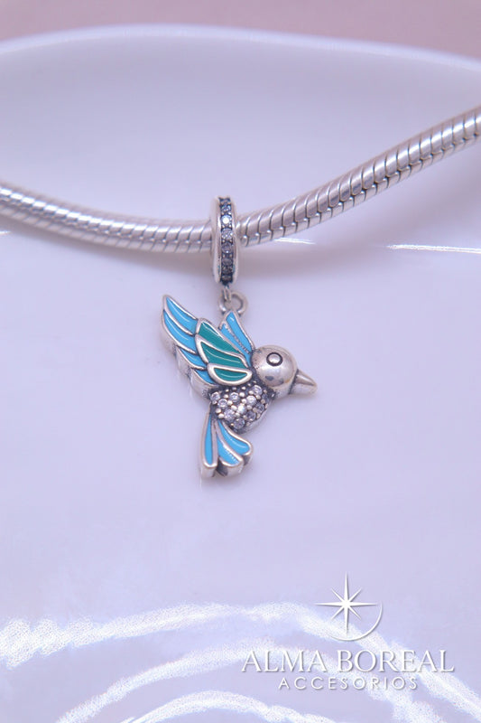 CHARMS PAJARO CELESTE PLATA LEY 925