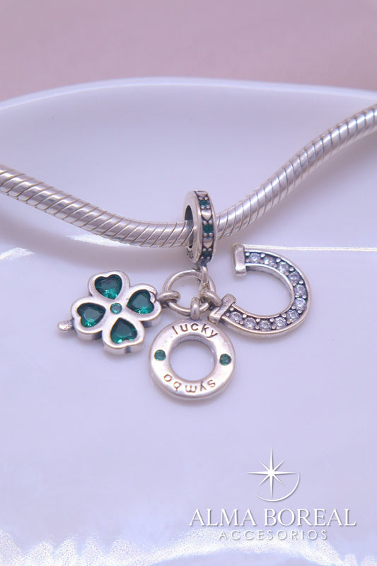 CHARMS AMULETO DE LA FORTUNA PLATA LEY 925