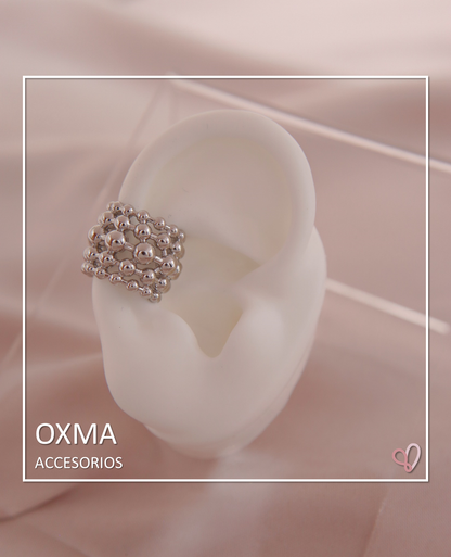EARCUFF BOLITAS PLATEADO