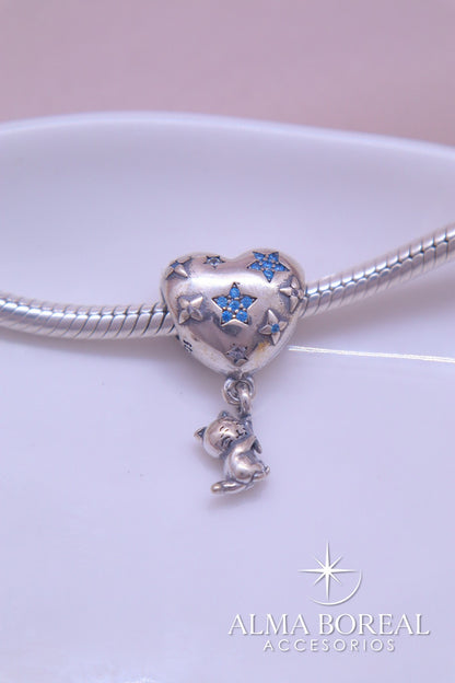 CHARMS GATITO SOÑADOR PLATA LEY 925