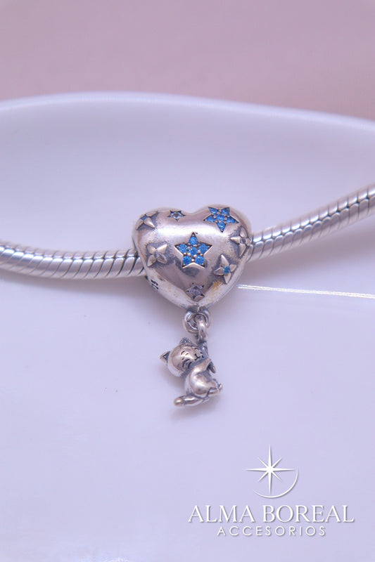 CHARMS GATITO SOÑADOR PLATA LEY 925