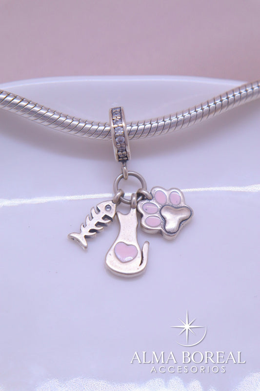 CHARMS PATA Y PEZ PLATA LEY 925