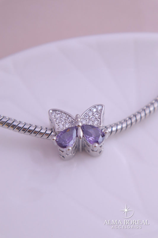 CHARMS MARIPOSA MORADA RODIO