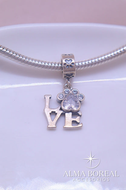 CHARMS AMOR CANINO PLATA LEY 925