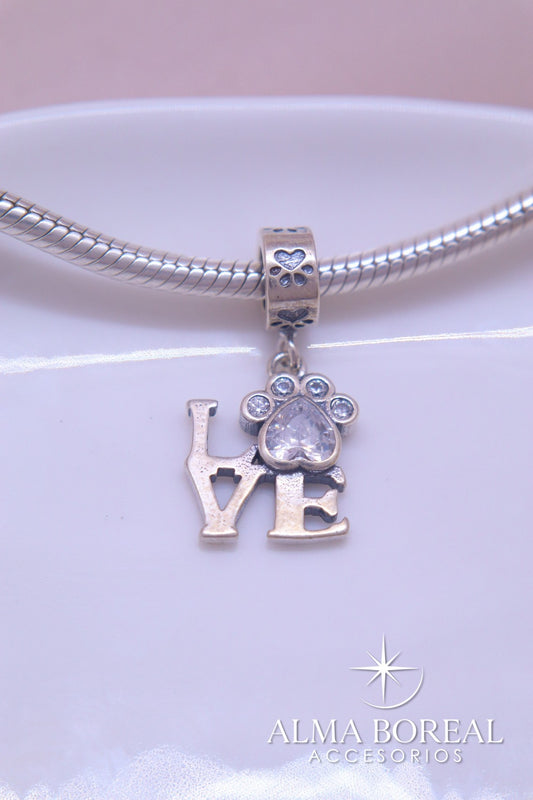 CHARMS AMOR CANINO PLATA LEY 925