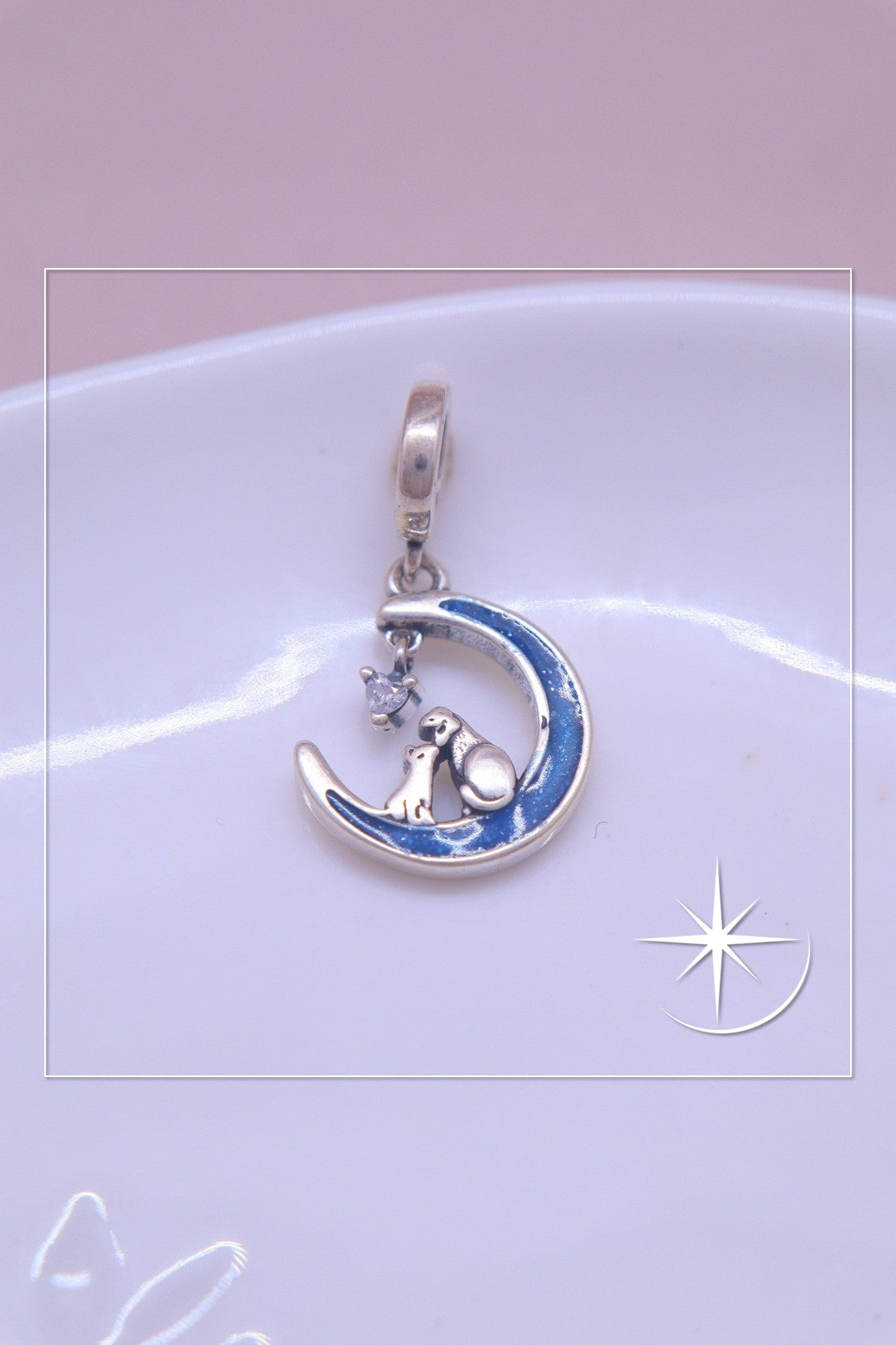 CHARMS LUNA Y MASCOTAS PLATA LEY 925