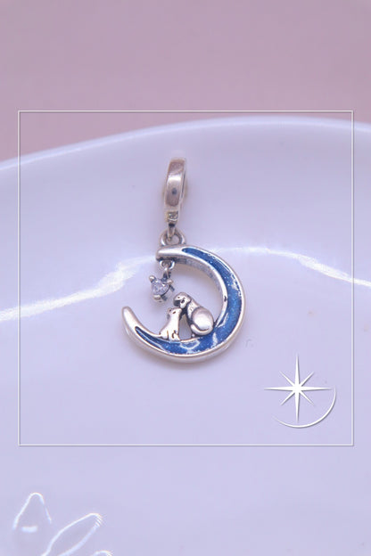 CHARMS LUNA Y MASCOTAS PLATA LEY 925
