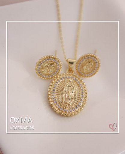 CONJUNTO VIRGEN GUADALUPE DORADA