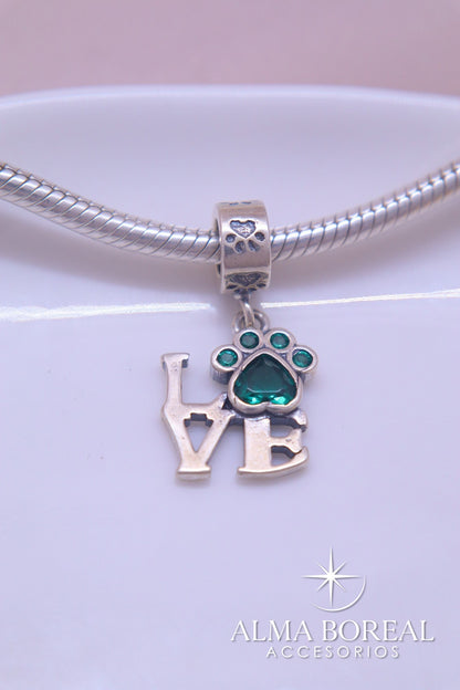 CHARMS AMOR CANINO PLATA LEY 925