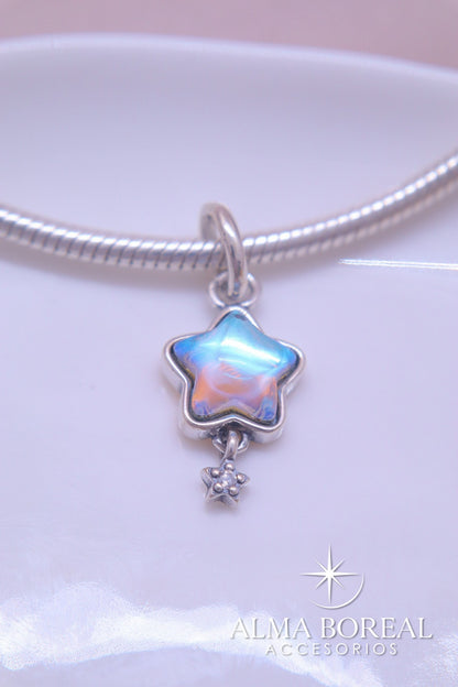 CHARMS ESTRELLA CELESTE PLATA LEY 925