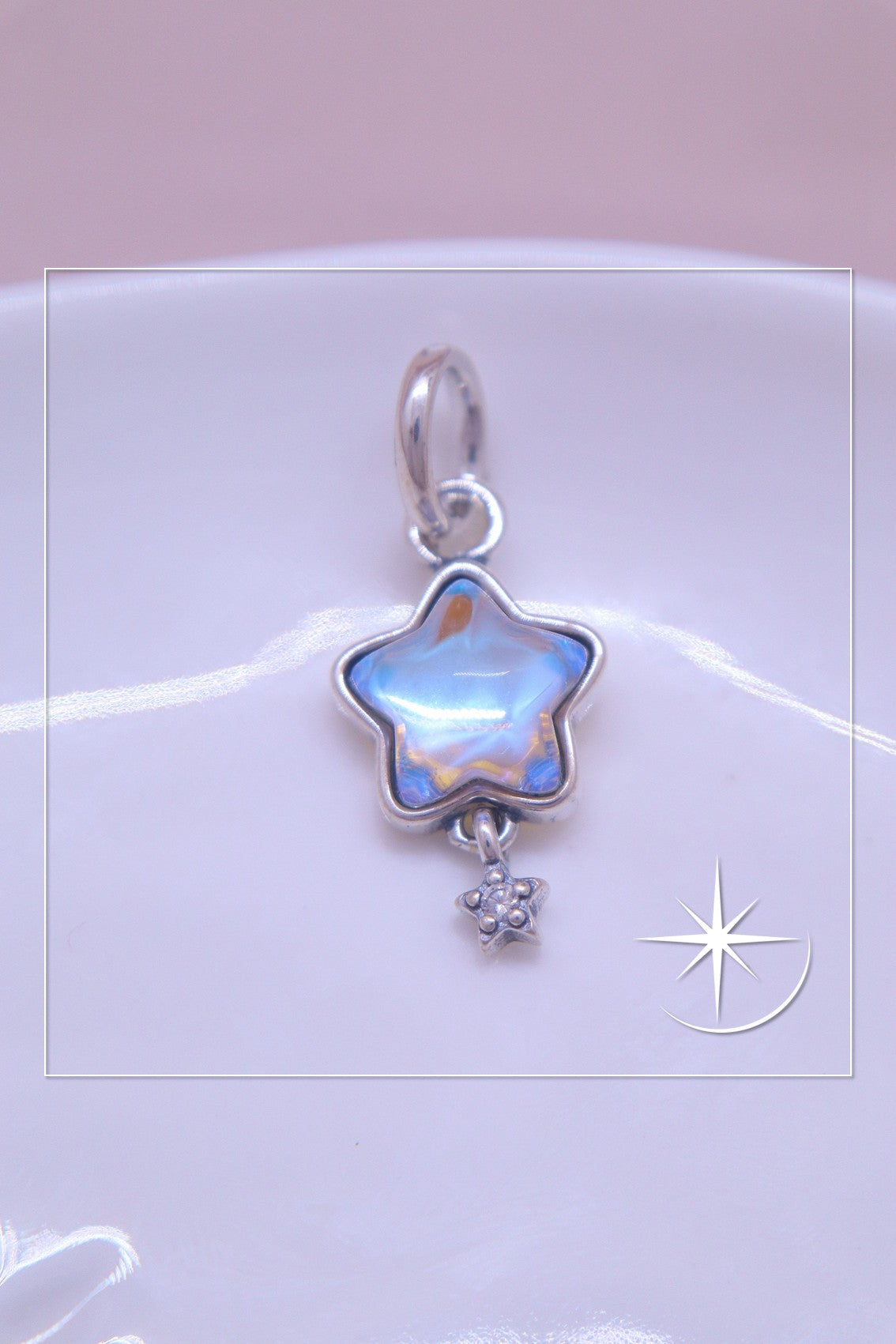 CHARMS ESTRELLA CELESTE PLATA LEY 925