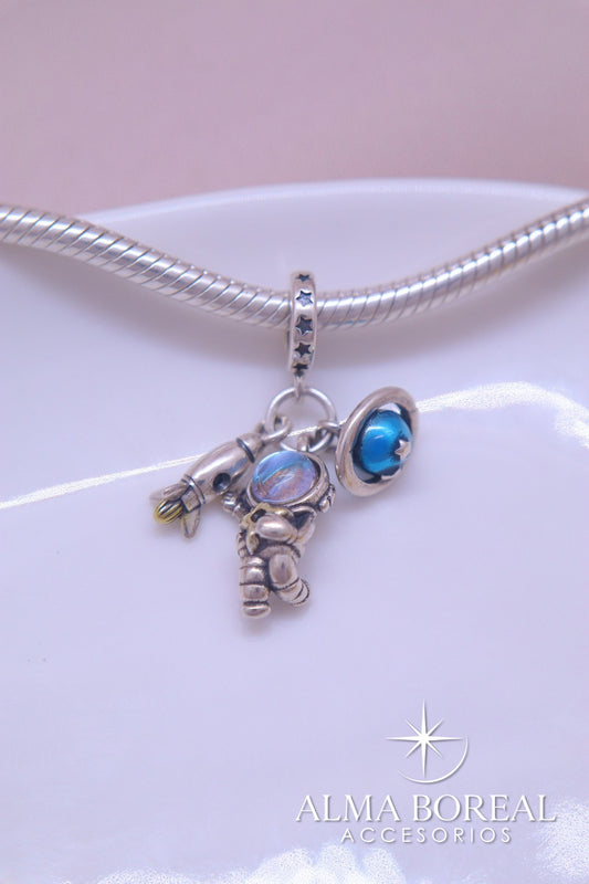 CHARMS ASTRONAUTA PLATA LEY 925