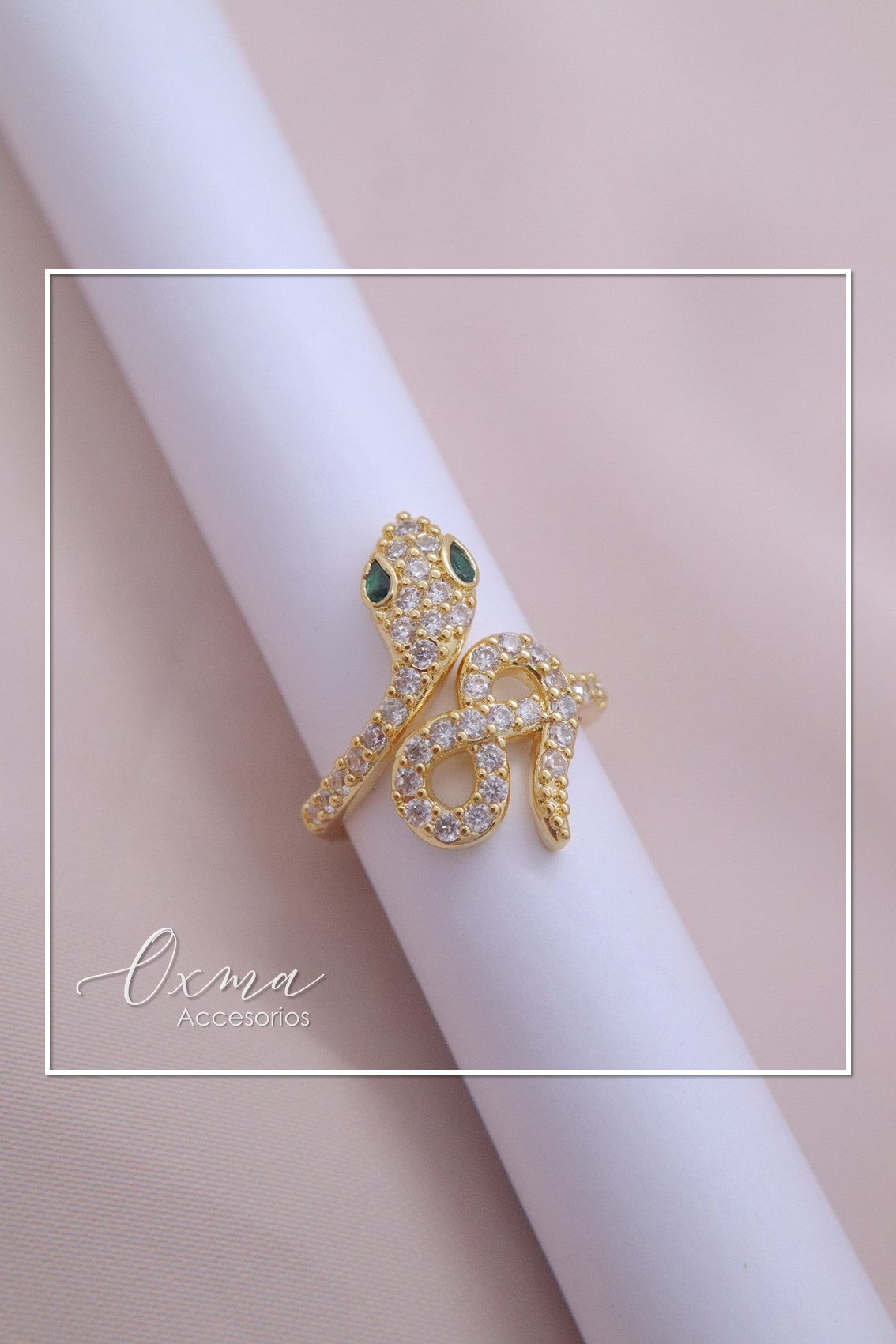 ANILLO SERPIENTE CON CIRCONES
