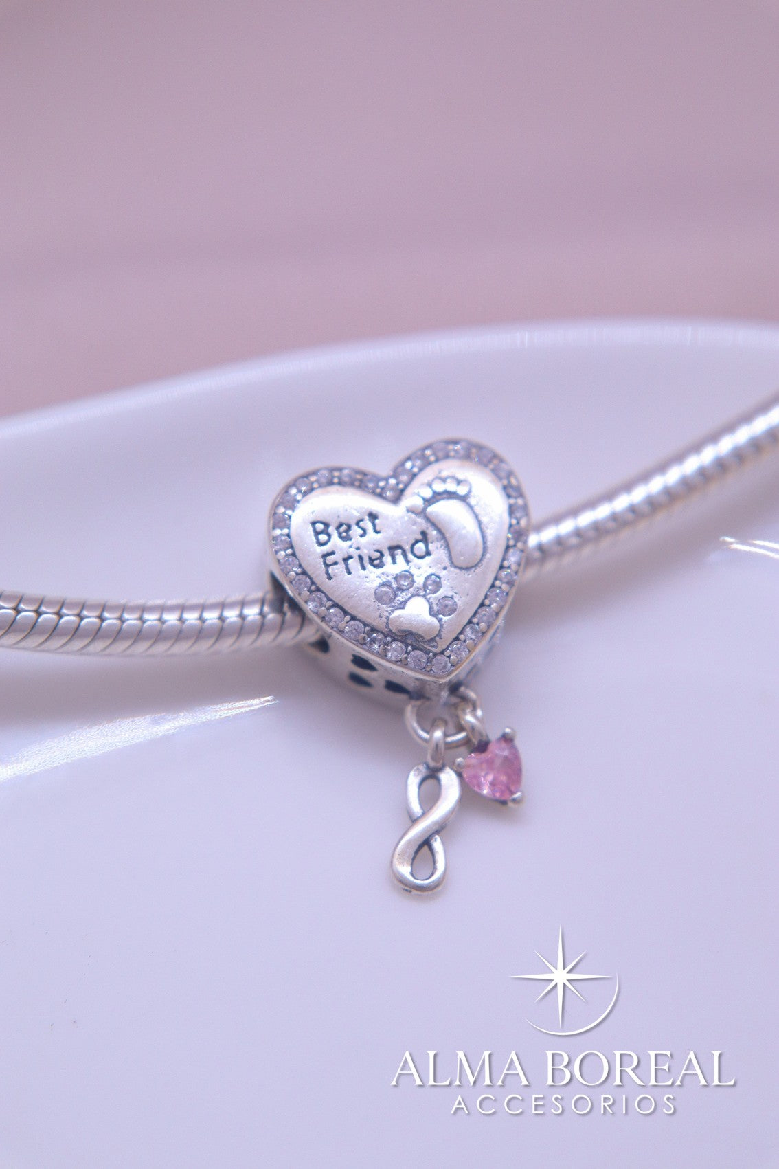 CHARMS TÚ + YO + PATITA PLATA LEY 925