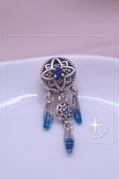CHARMS ATRAPASUEÑOS AZUL PLATA LEY 925