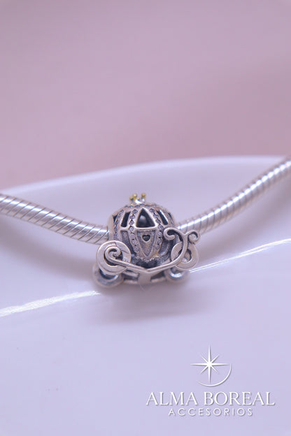 CHARMS CARROZA PLATA LEY 925