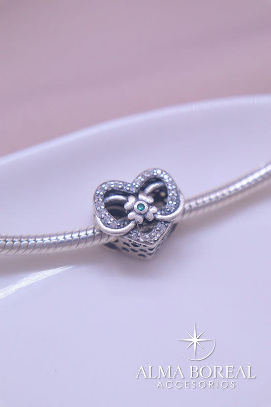 CHARMS CORAZONES UNIDOS  PLATA LEY 925