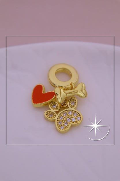 CHARMS HUELLAS DE AMOR RODIO