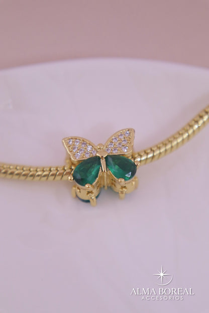 CHARMS MARIPOSA DOBLE RODIO