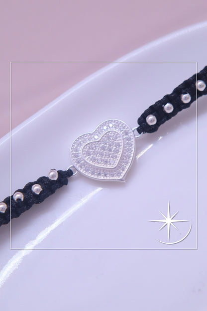 PULSERA CORAZÓN PLATA LEY 925