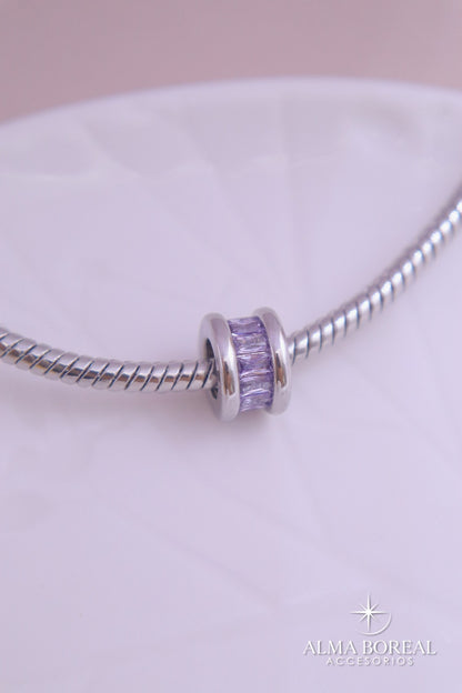 CHARMS BRIILO LAVANDA RODIO