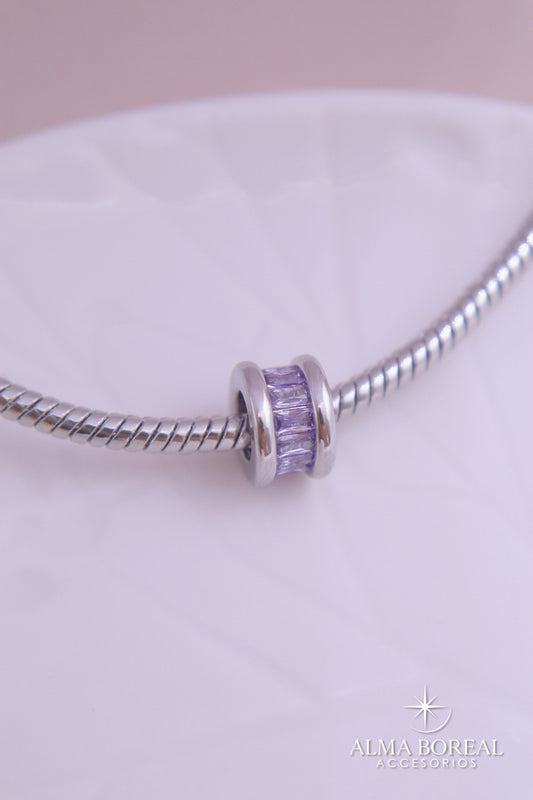 CHARMS BRIILO LAVANDA RODIO