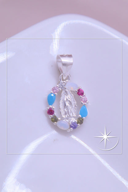 DIJE VIRGEN CELESTIAL PLATA LEY 925