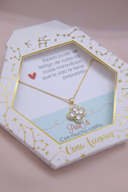 COLLAR TREBOL CIRCONES