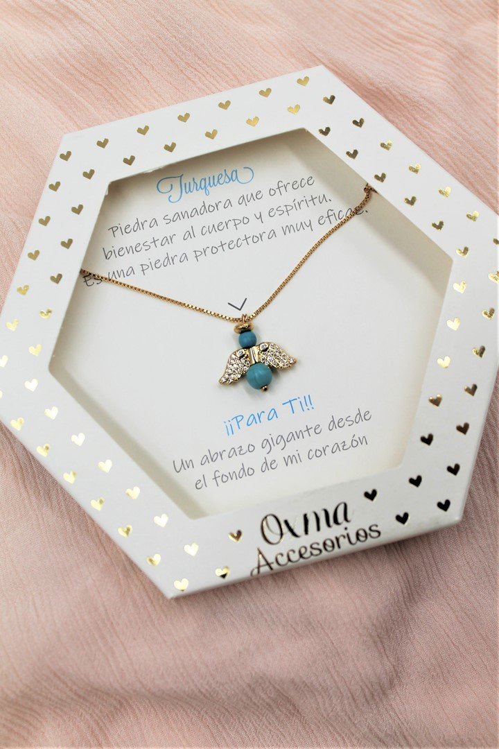 collar Angel piedra natural