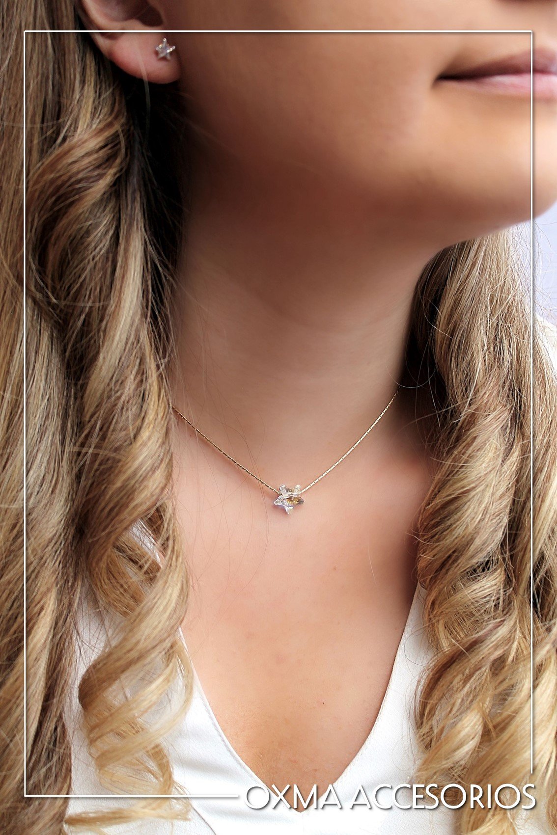 conjunto mini estrella swarovski