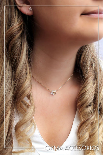 conjunto mini estrella swarovski