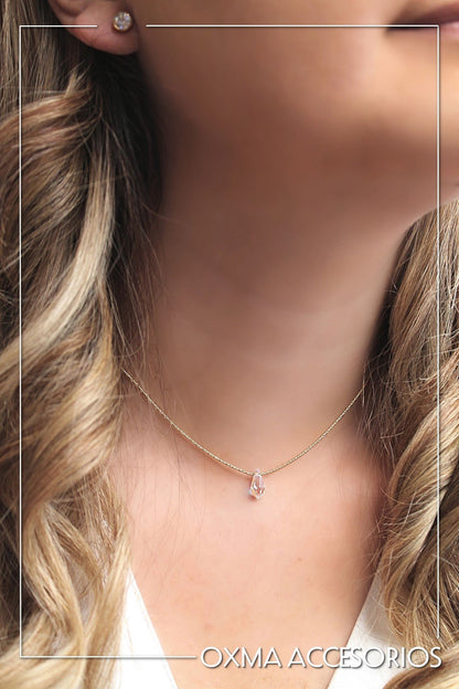 conjunto gota swarovski blanca