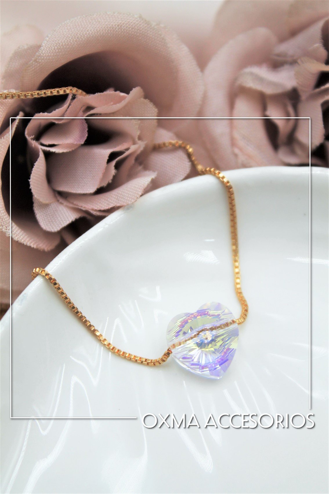 collar corazón swarovski