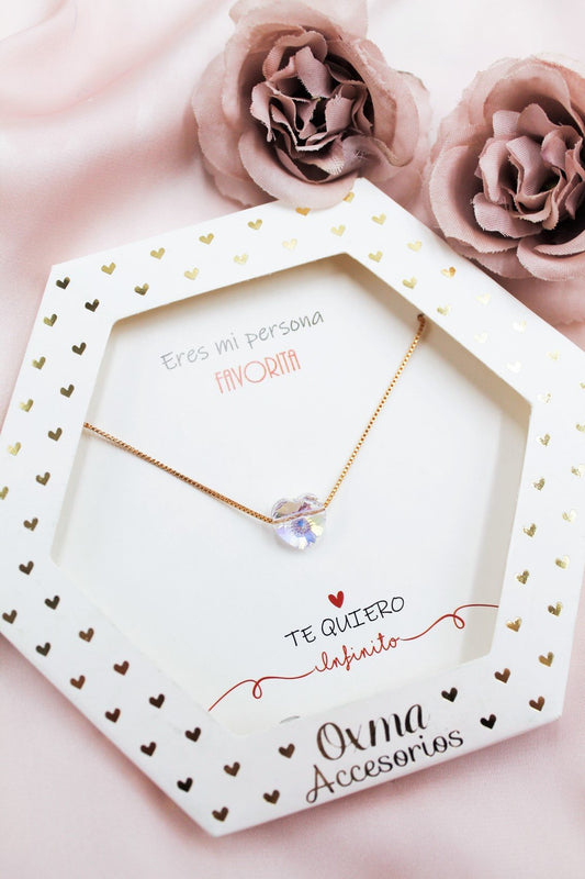 collar corazón swarovski