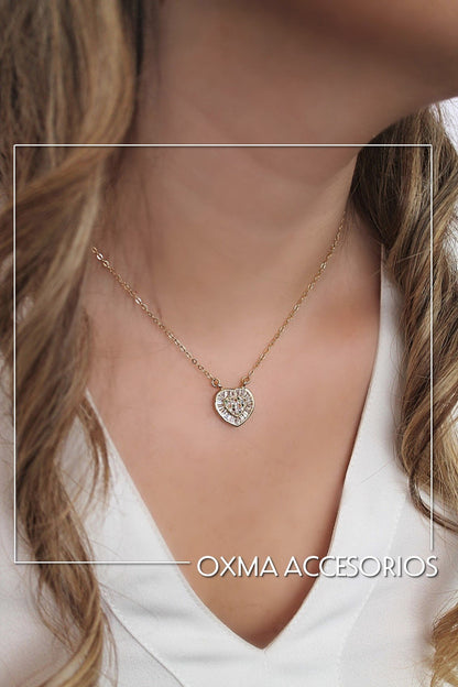 collar corazón murano