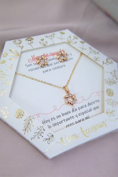 CONJUNTO C PETALOS BLANCOS