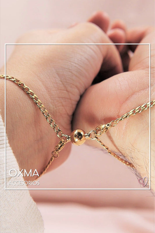PULSERAS IMAN DORADO